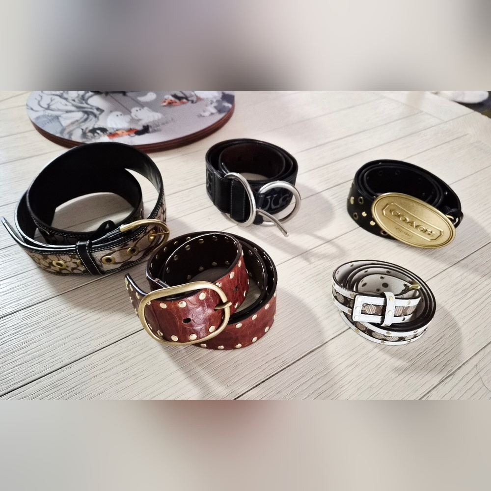 Coach Womens Belt Bundle // All Great Condition And All Size Medium